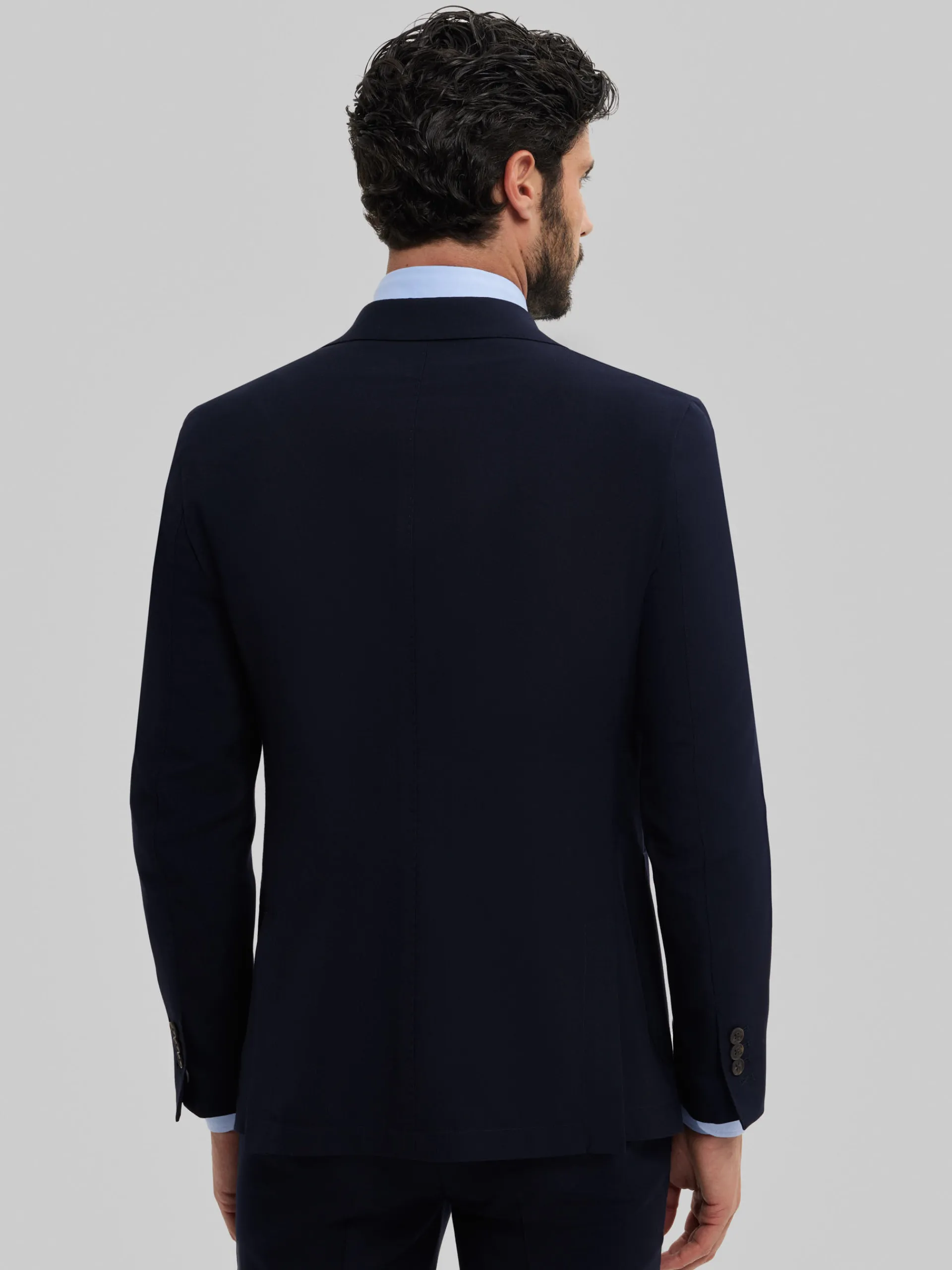 Trajes|Trajes-Alvaro Moreno AMERICANA CAPO PLAIN Azul Marino