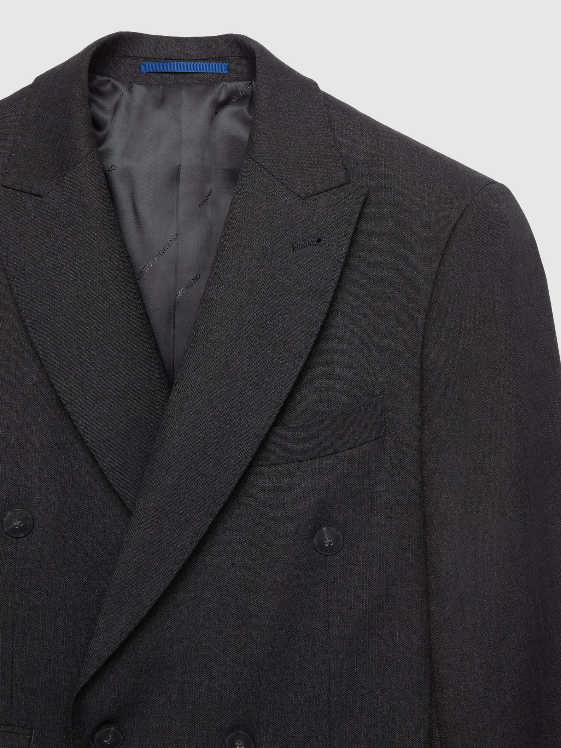 Trajes|Trajes-Alvaro Moreno AMERICANA FIL A FIL CRUZADO Gris
