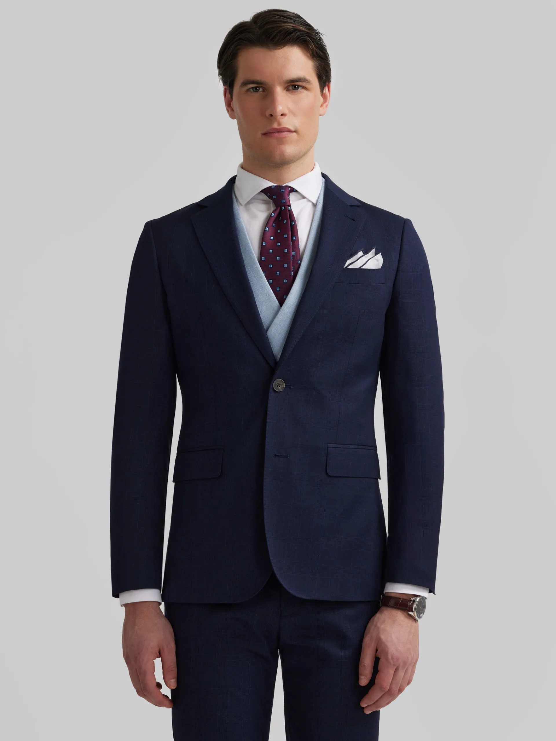 Trajes|Trajes-Alvaro Moreno AMERICANA MILANO GALES Azul Marino