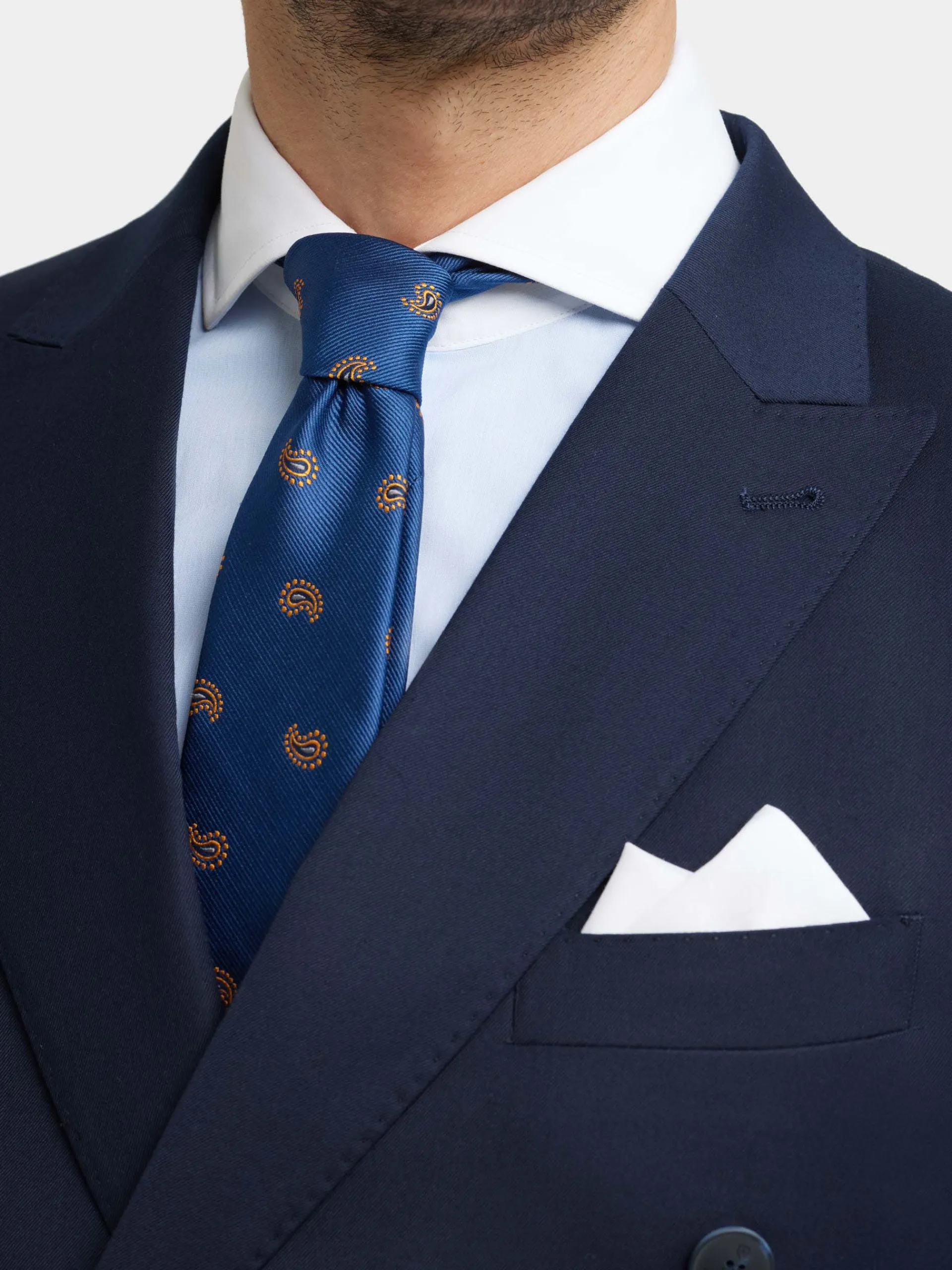 Trajes|Trajes-Alvaro Moreno AMERICANA TWILL CRUZADO Azul Marino