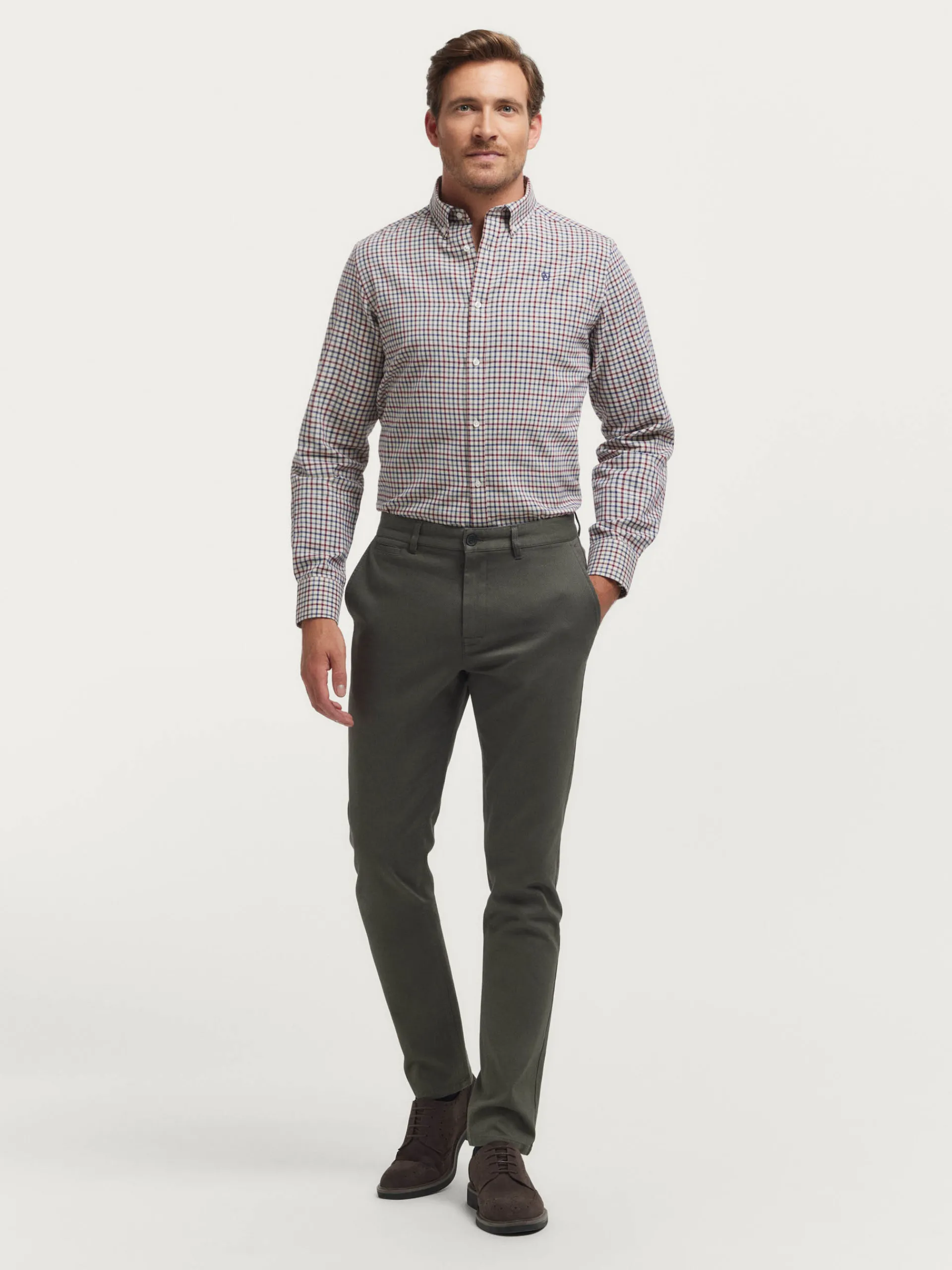 Franela-Alvaro Moreno CAMISA FLANNEL CHECKS Burdeos