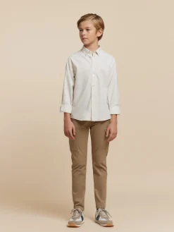 Camisas-Alvaro Moreno CAMISA FLANNEL TWILL KIDS Crudo
