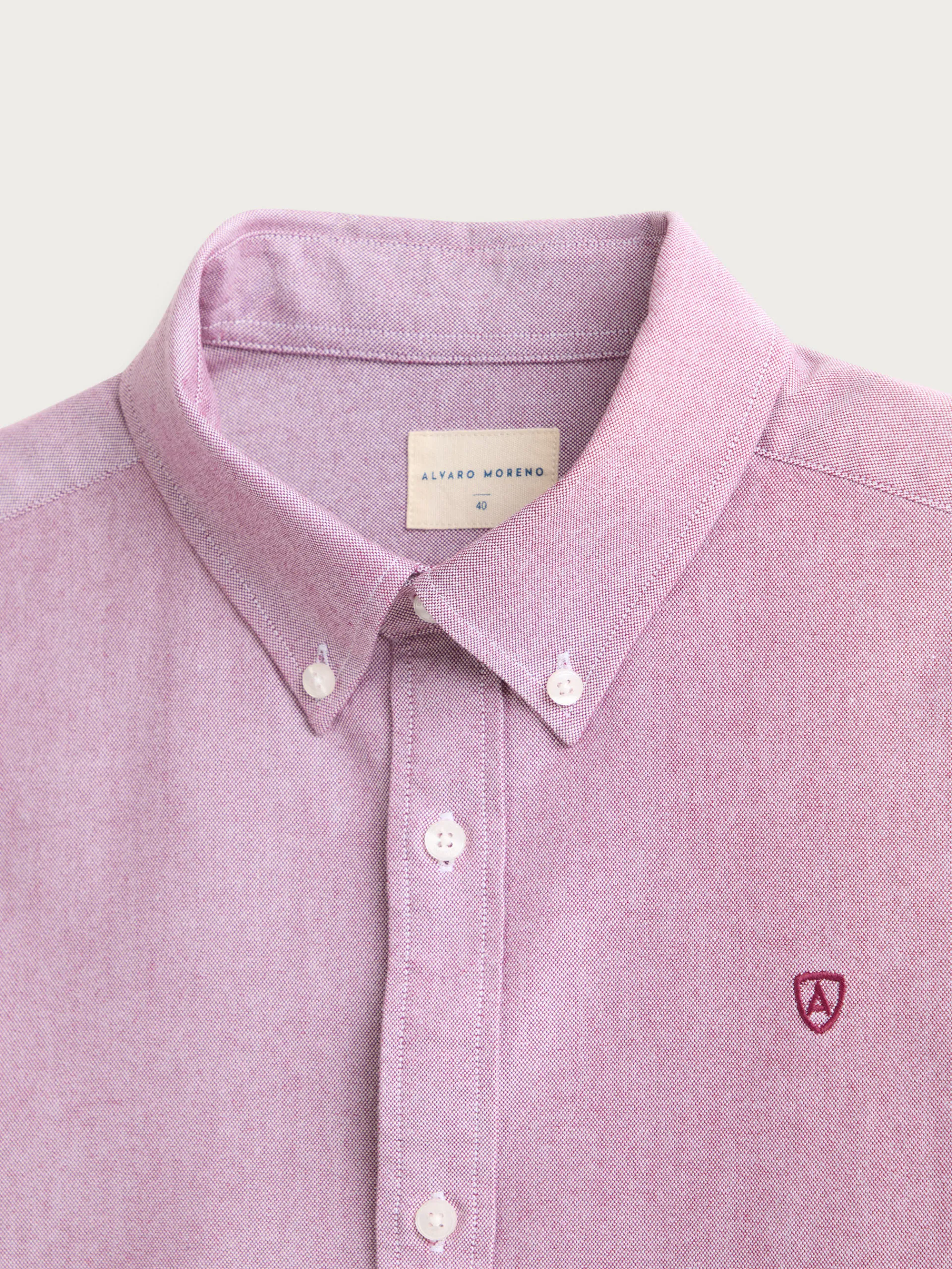 Oxford-Alvaro Moreno CAMISA OXFORD SOLID Burdeos