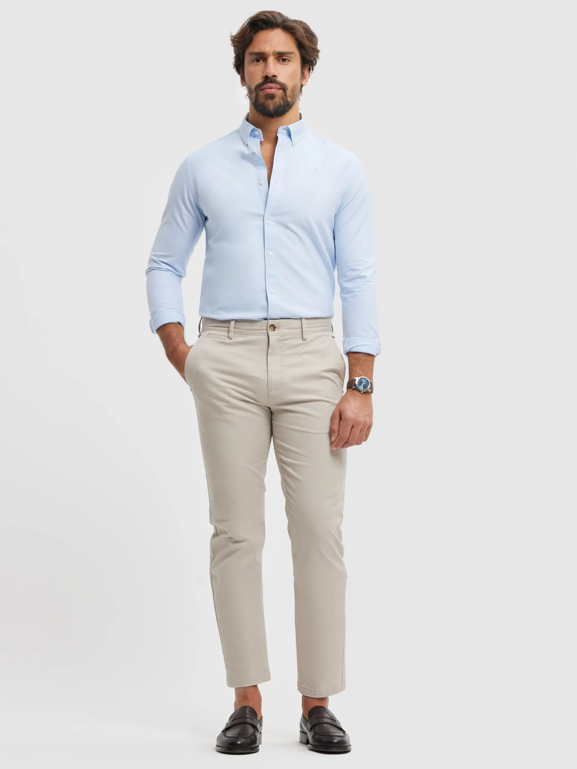 Oxford-Alvaro Moreno CAMISA OXFORD SOLID Celeste