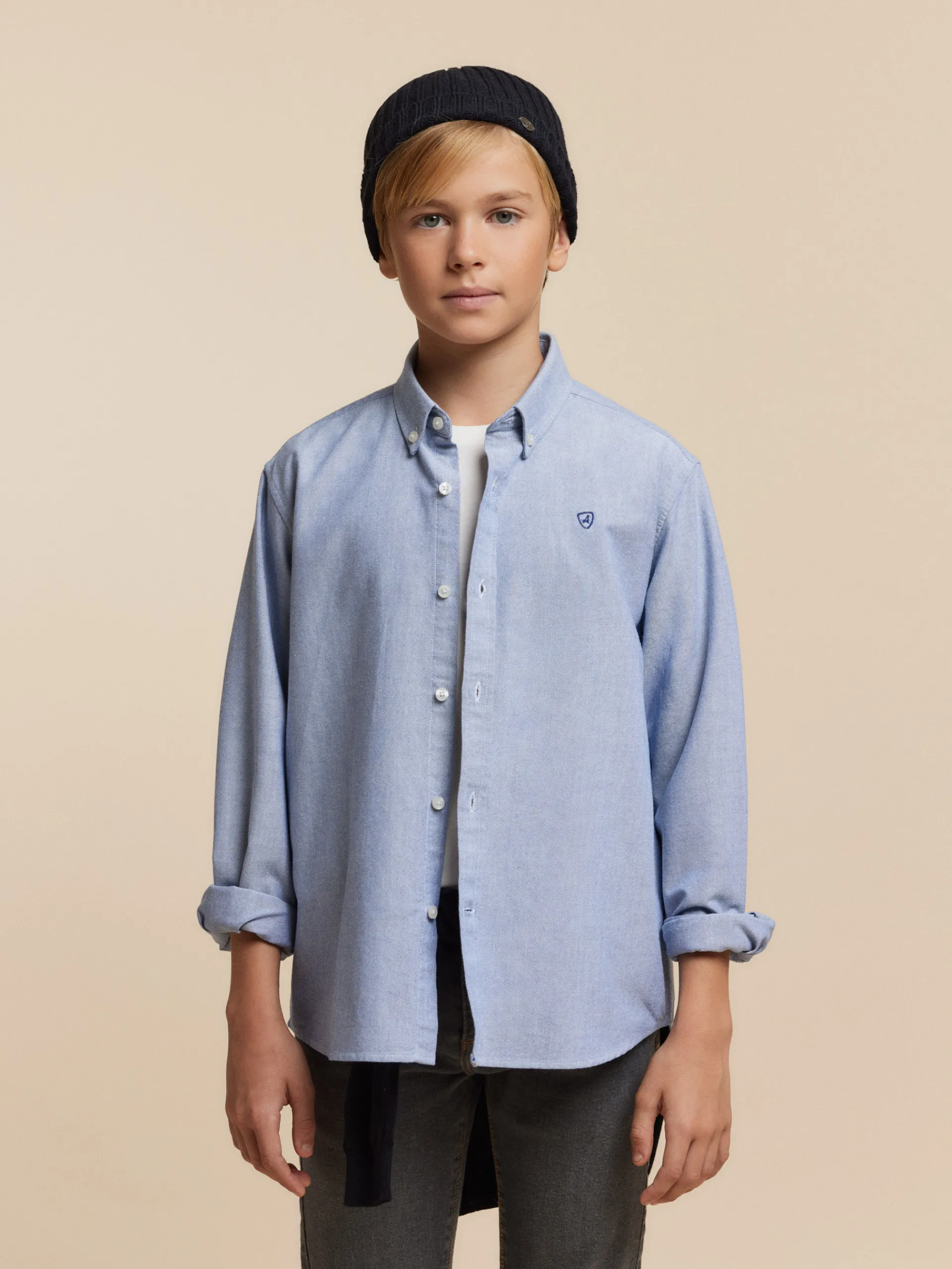 Camisas-Alvaro Moreno CAMISA OXFORD SOLID KIDS Azul