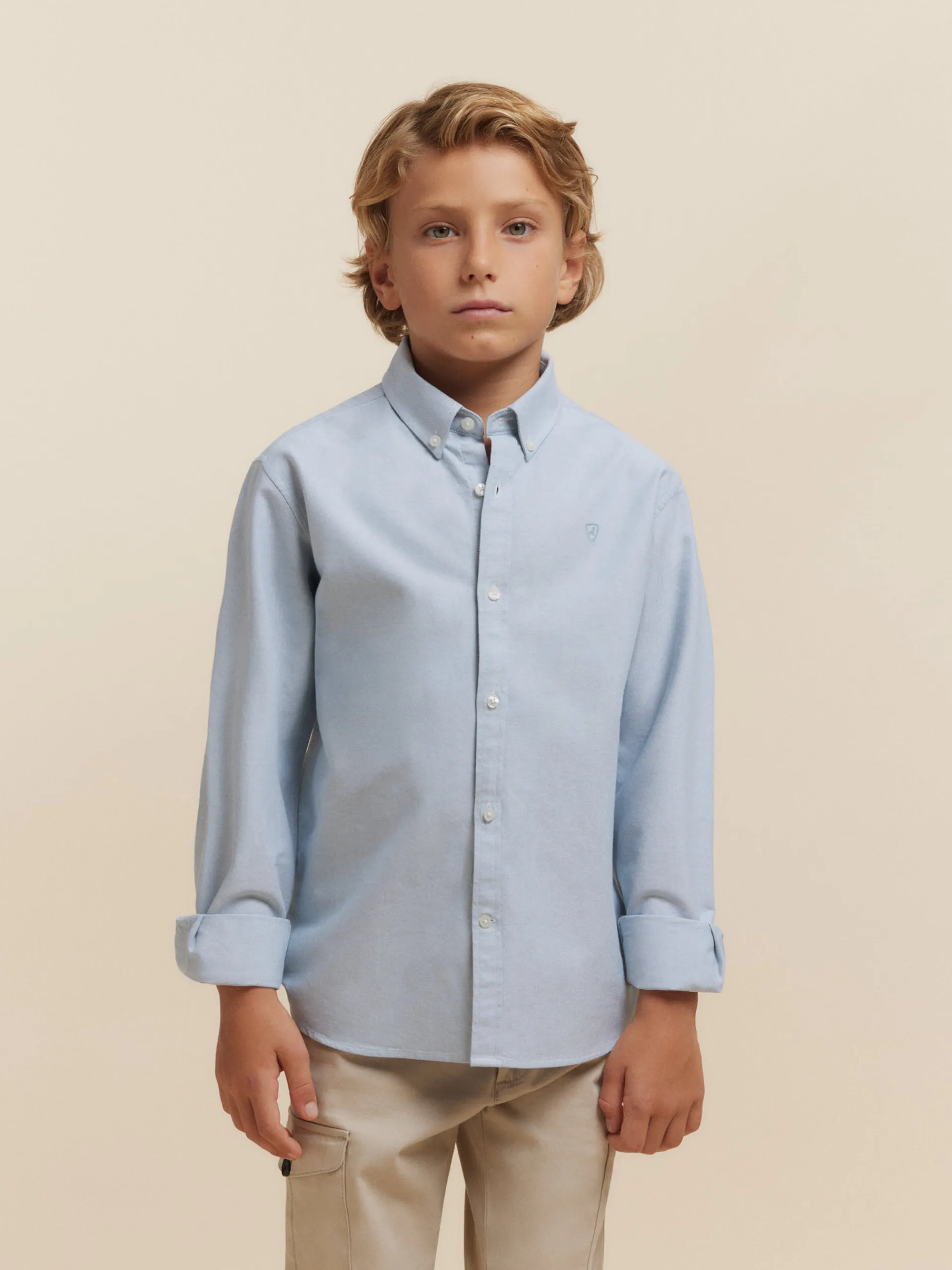 Camisas-Alvaro Moreno CAMISA OXFORD SOLID KIDS Azul