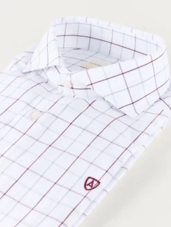Casual-Alvaro Moreno CAMISA POPELIN CUADROS Burdeos