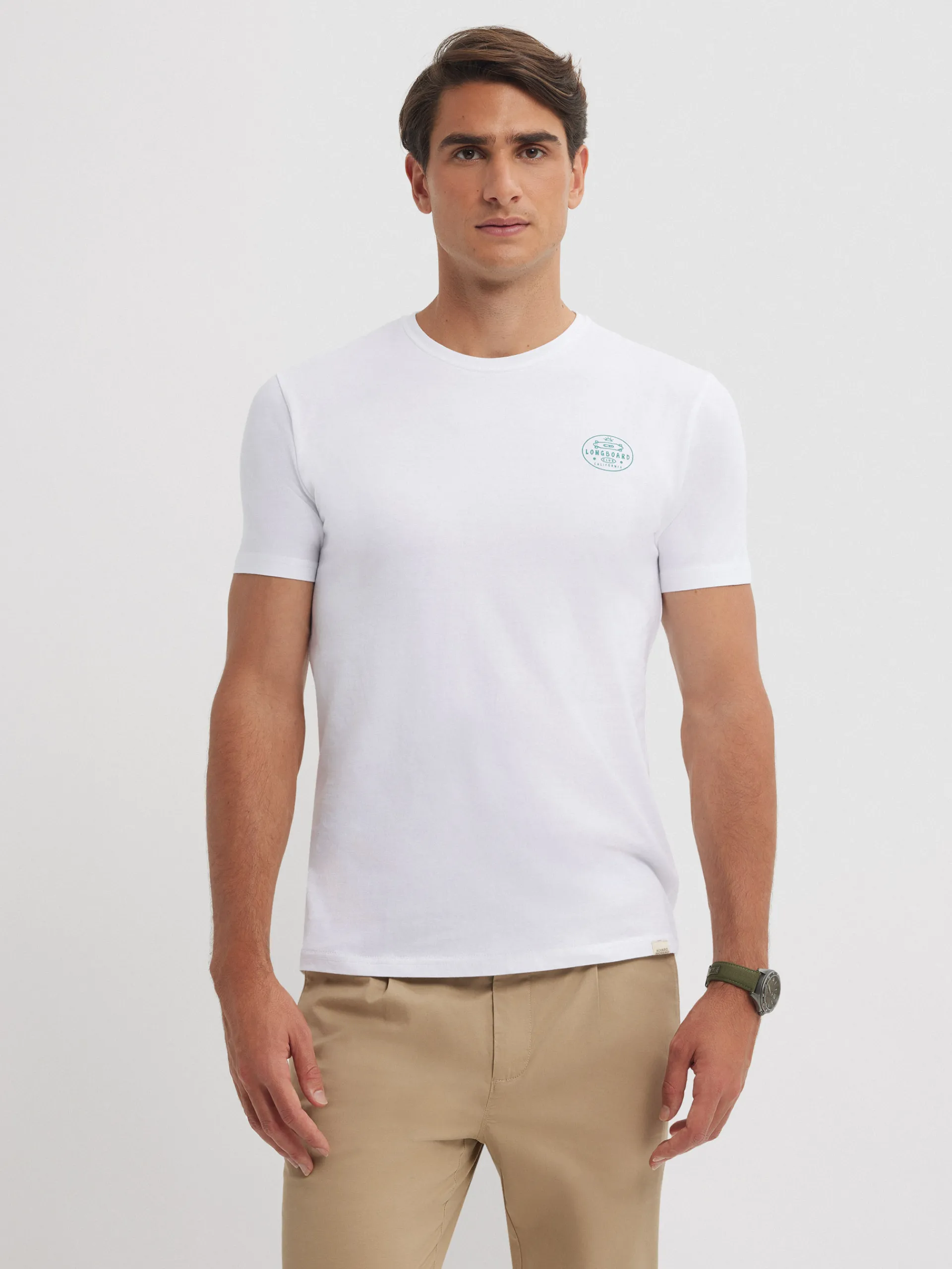 Camisetas-Alvaro Moreno CAMISETA LONGBOARD Blanco