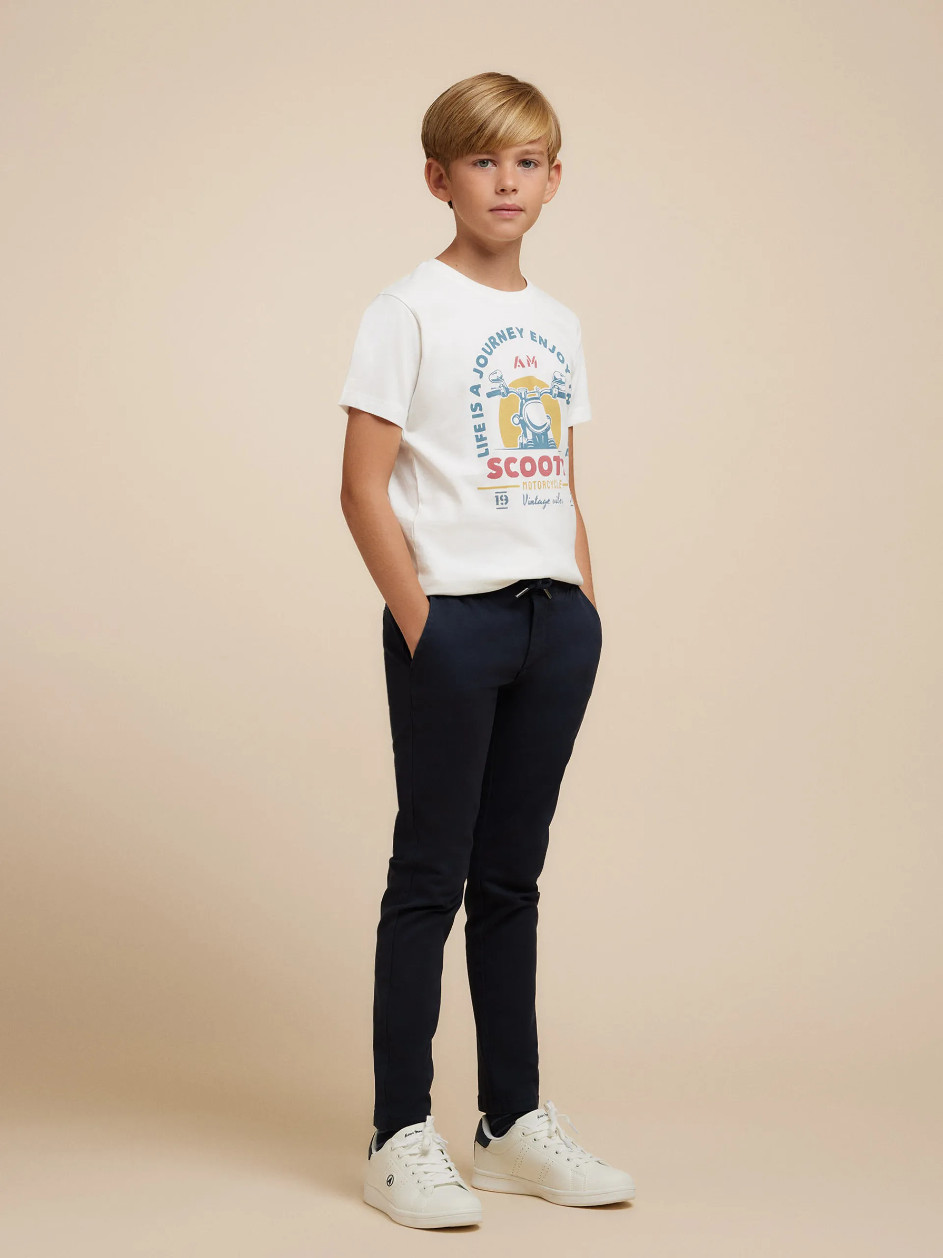 Camisetas-Alvaro Moreno CAMISETA SCOOTER KIDS Blanco