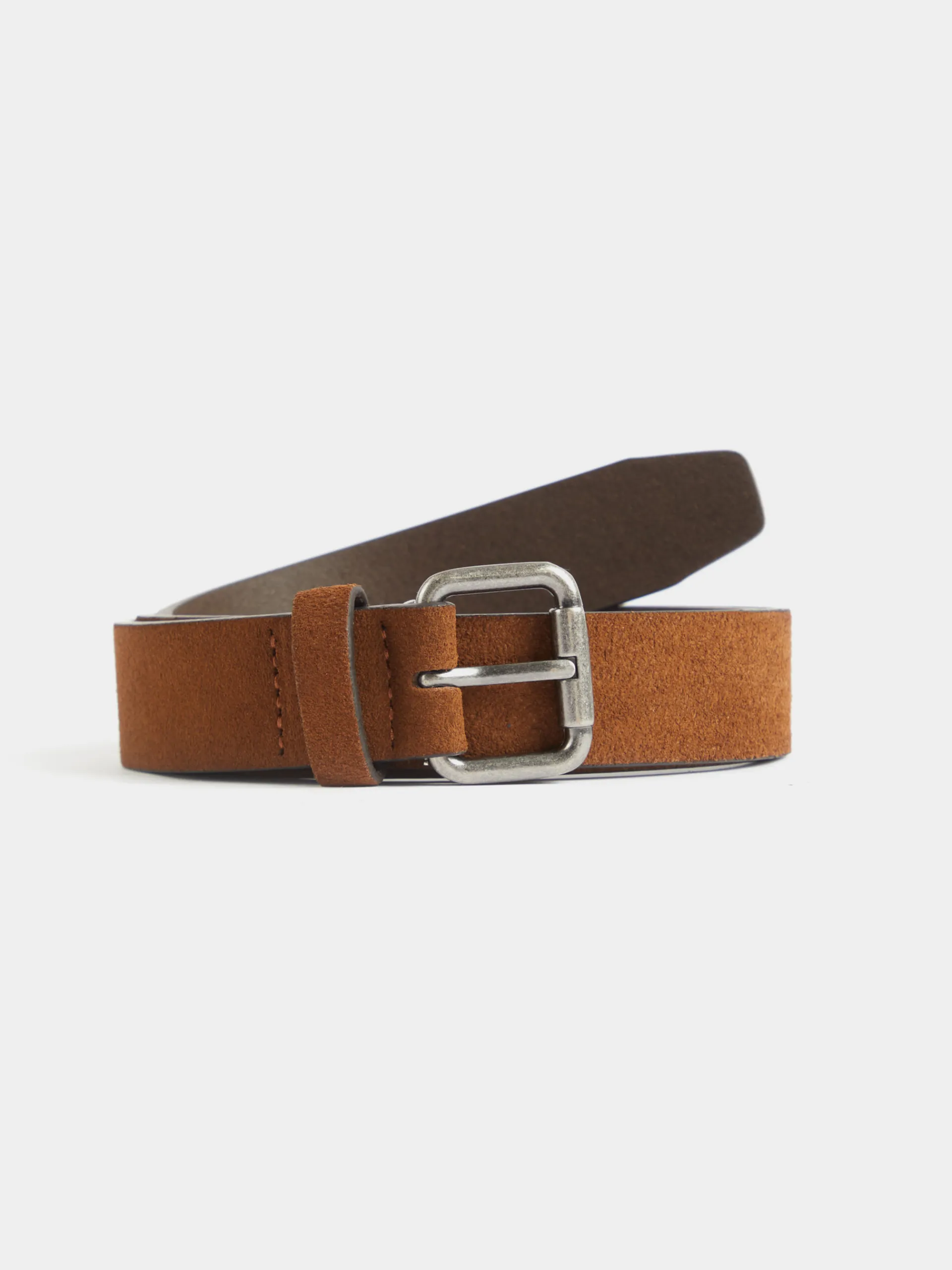 Cinturones-Alvaro Moreno CINTURON SUEDE Camel
