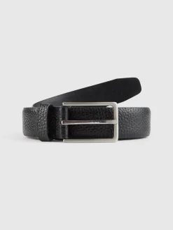 Cinturones-Alvaro Moreno CINTURON VESTIR LEATHER Negro