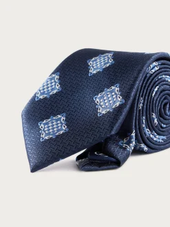 Corbatas|Corbatas-Alvaro Moreno CORBATA JACQUARD MF Azul Marino