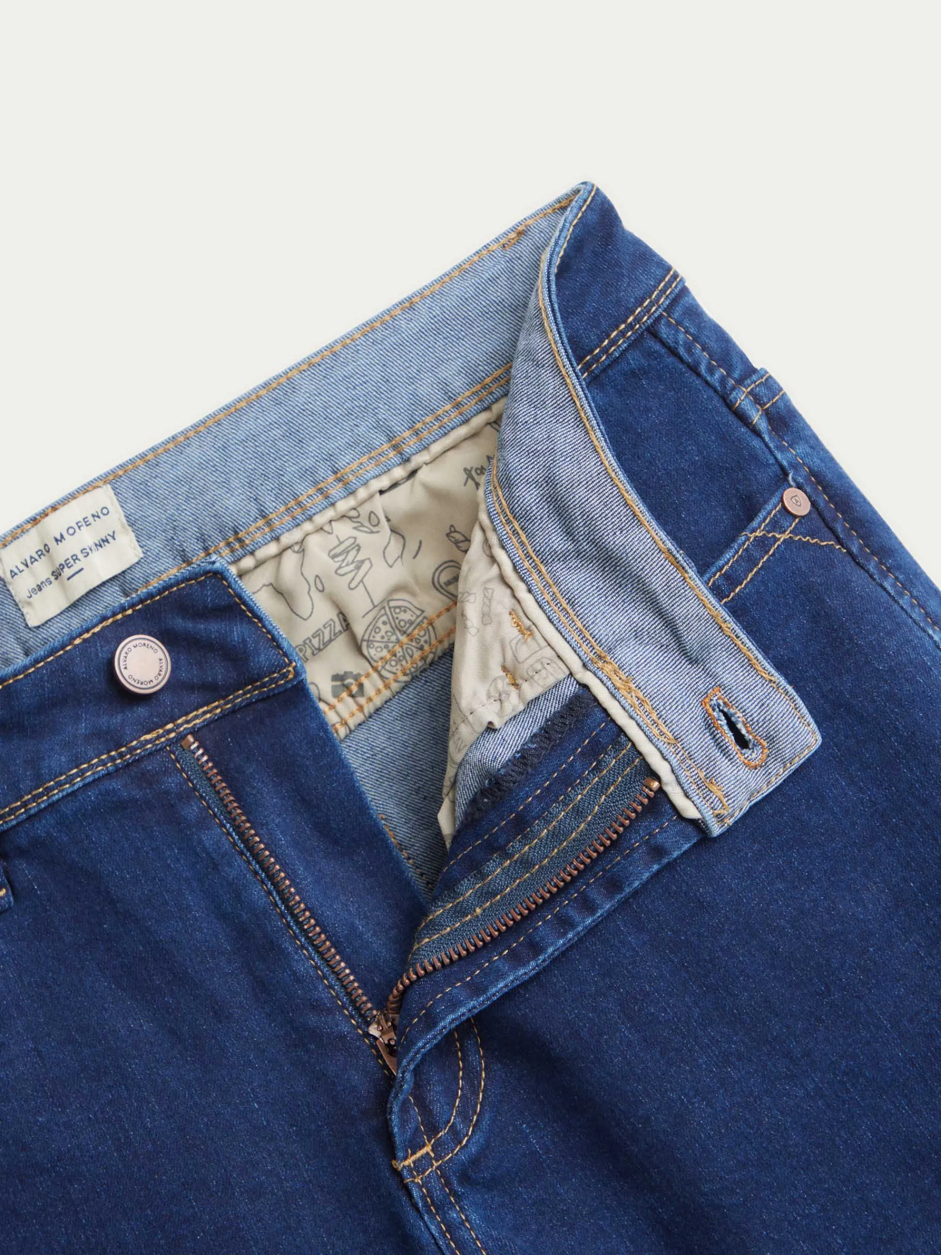 Vaqueros-Alvaro Moreno DENIM SUPER SKINNY Azul Marino