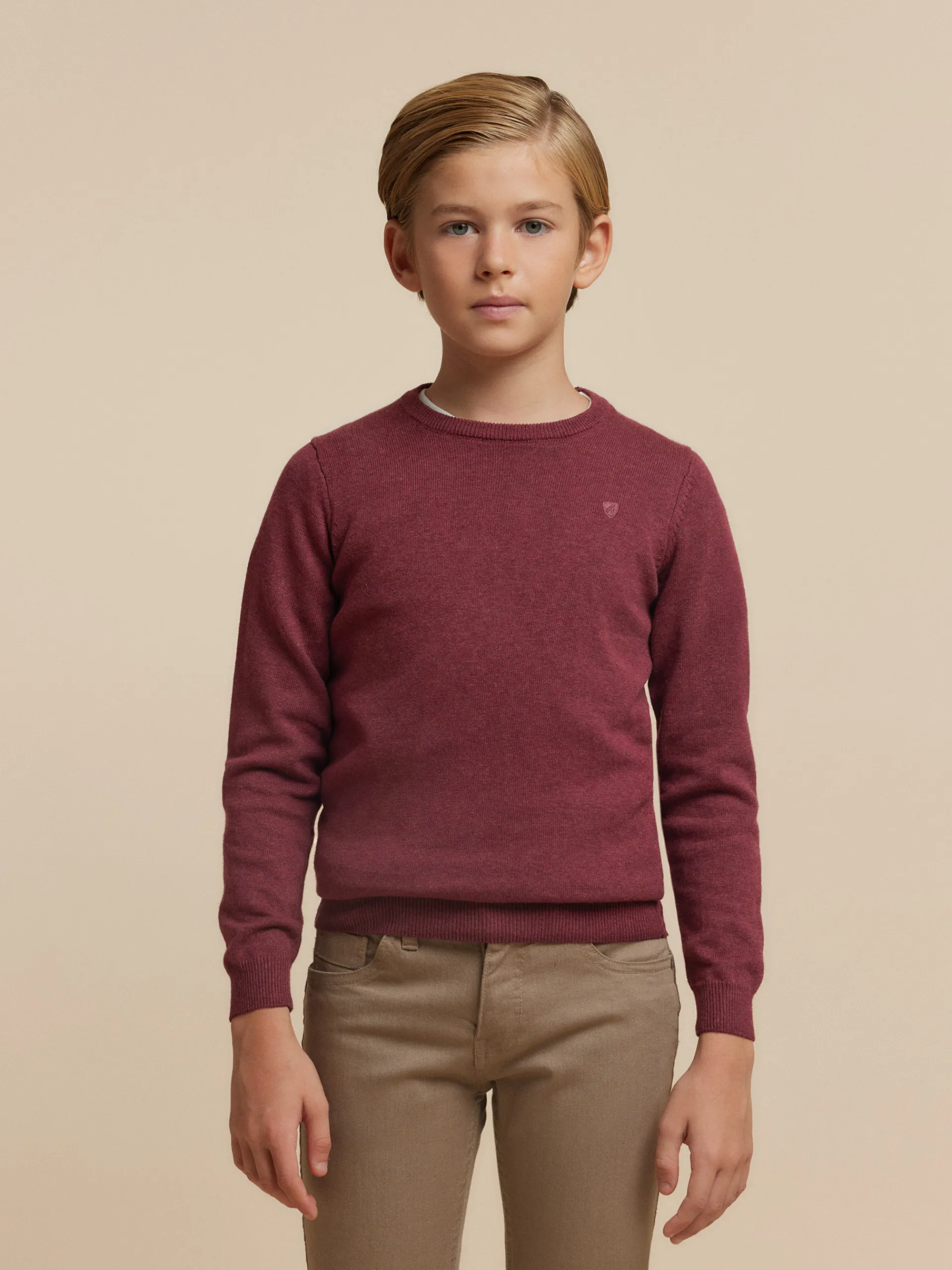 Jerséis-Alvaro Moreno JERSEY ROUND NECK KIDS Burdeos