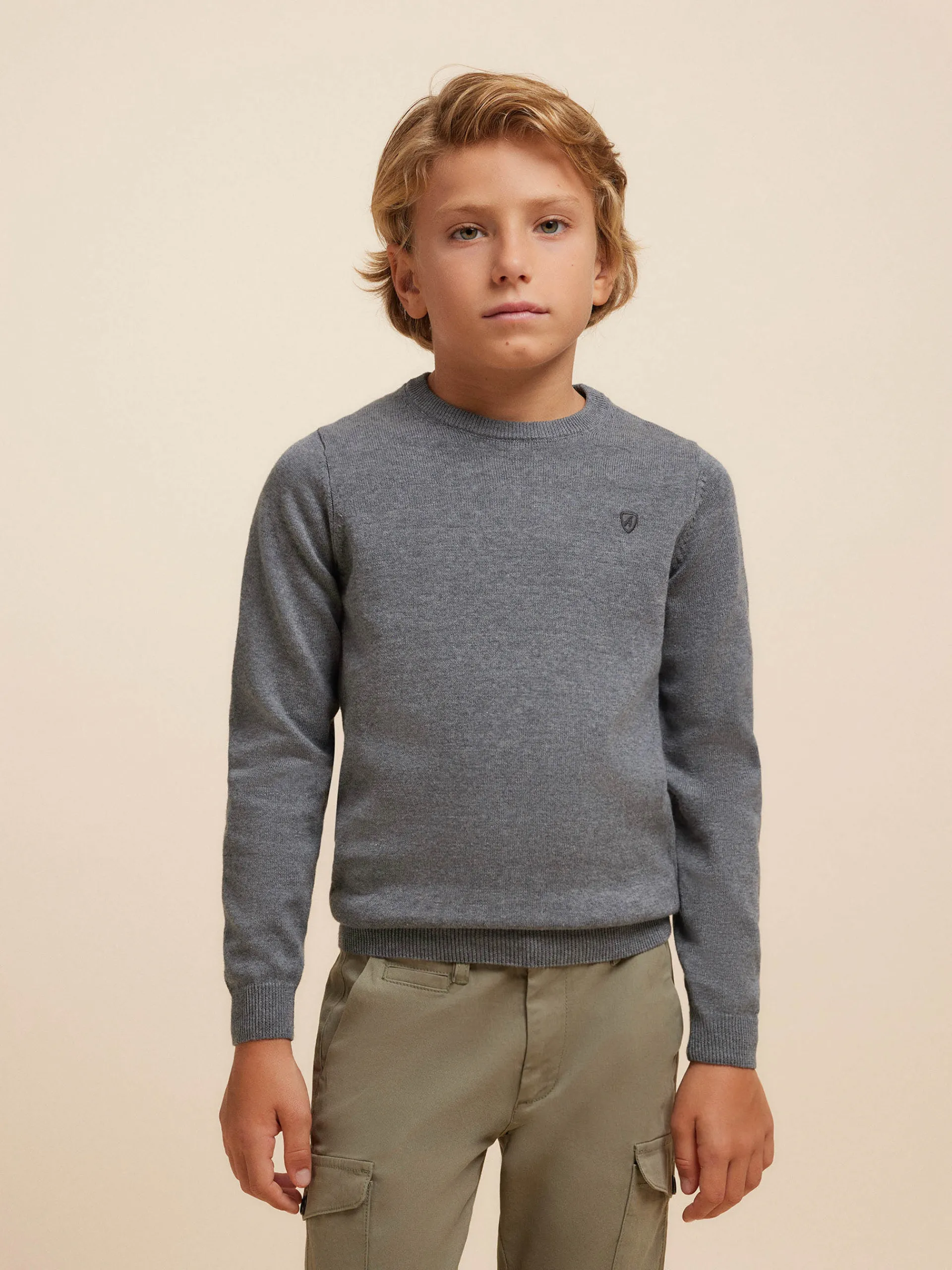 Jerséis-Alvaro Moreno JERSEY ROUND NECK KIDS Gris