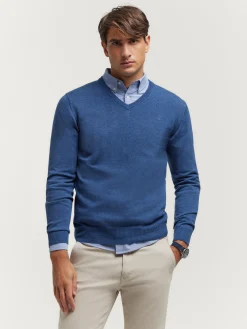 Jerséis-Alvaro Moreno JERSEY V-NECK TRENDY Azul