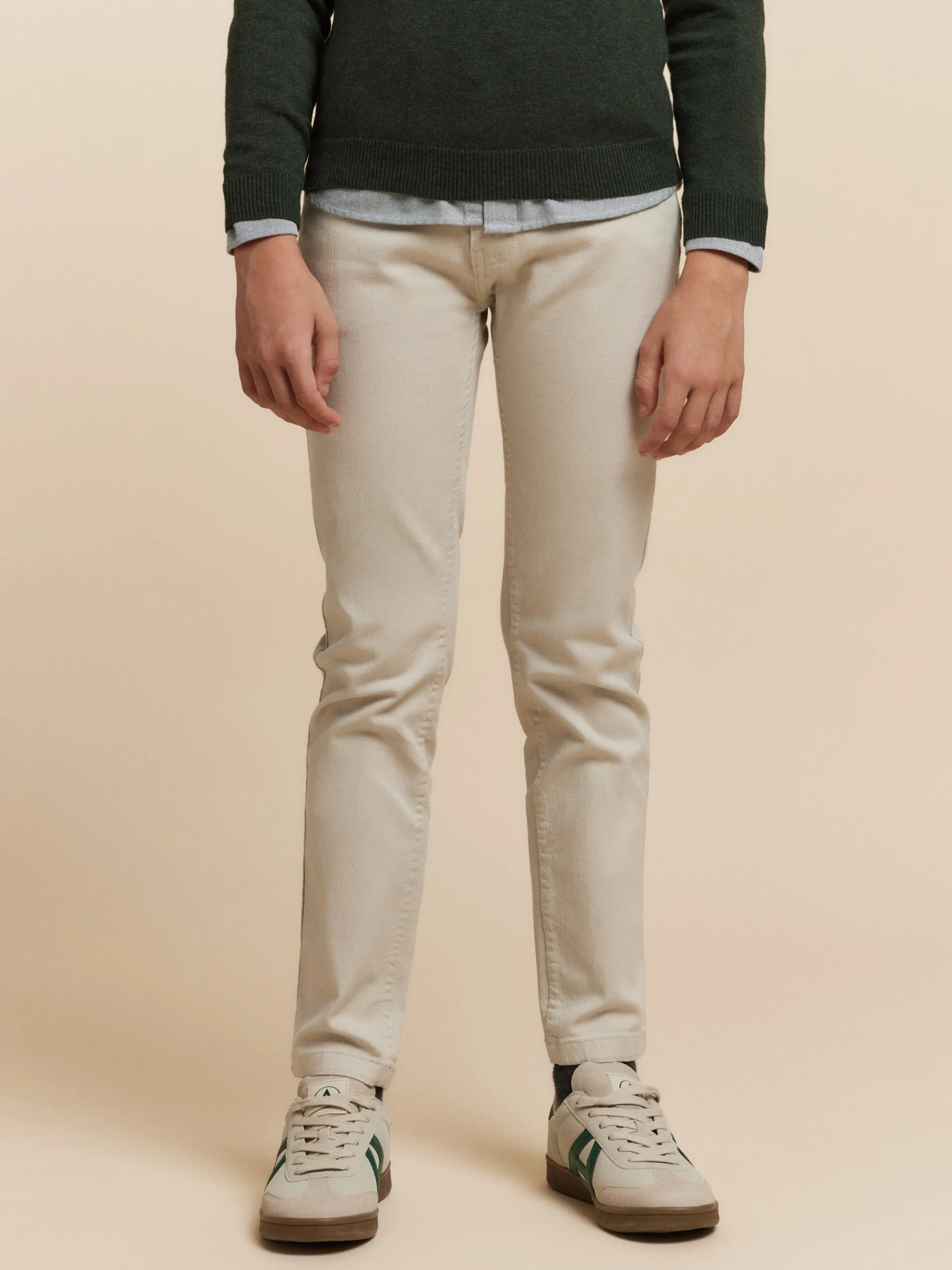 Pantalones-Alvaro Moreno PANTALON 5 POCKETS KIDS Crudo