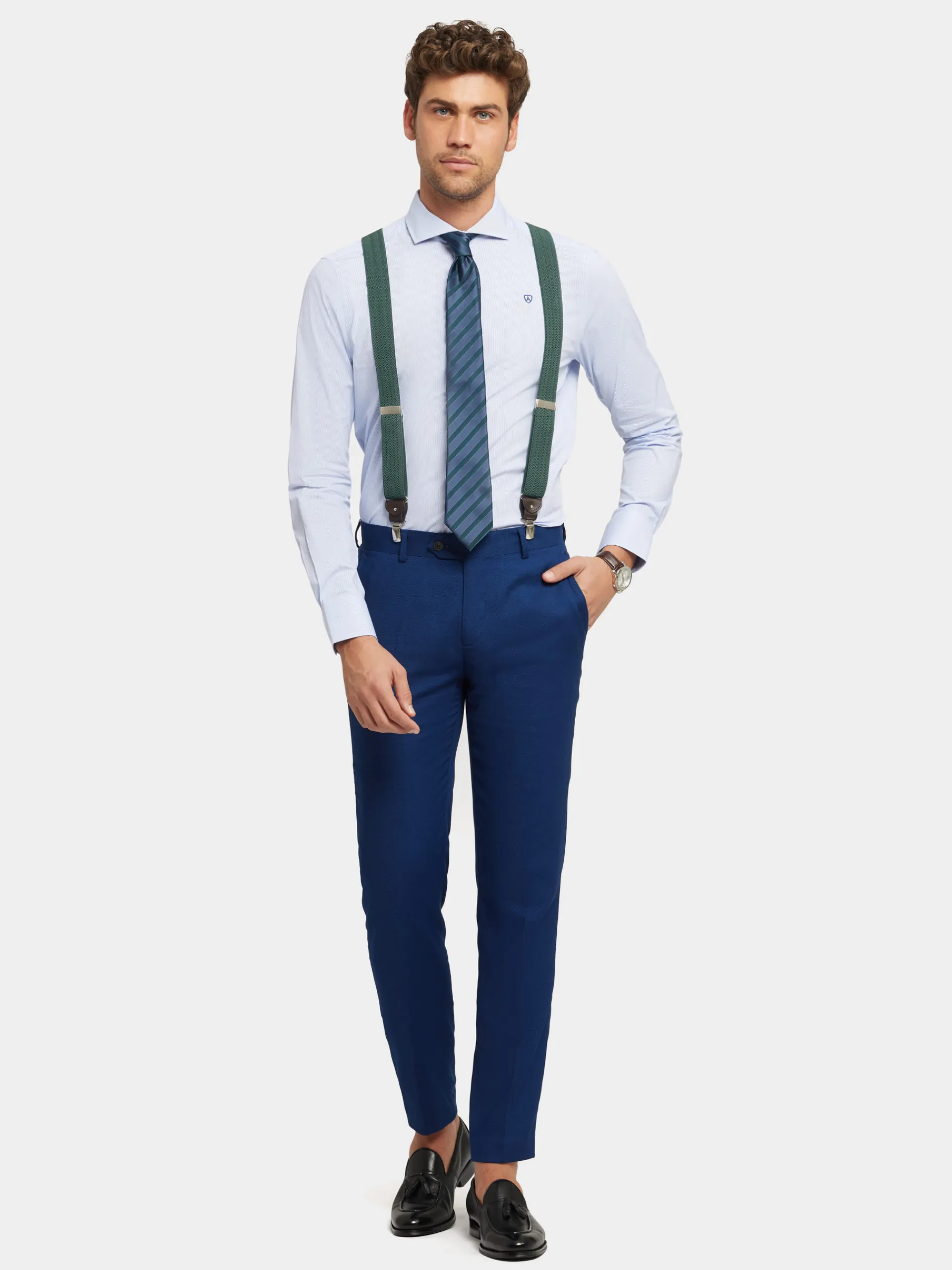 Trajes|Trajes-Alvaro Moreno PANTALON BIRDEYE Azul