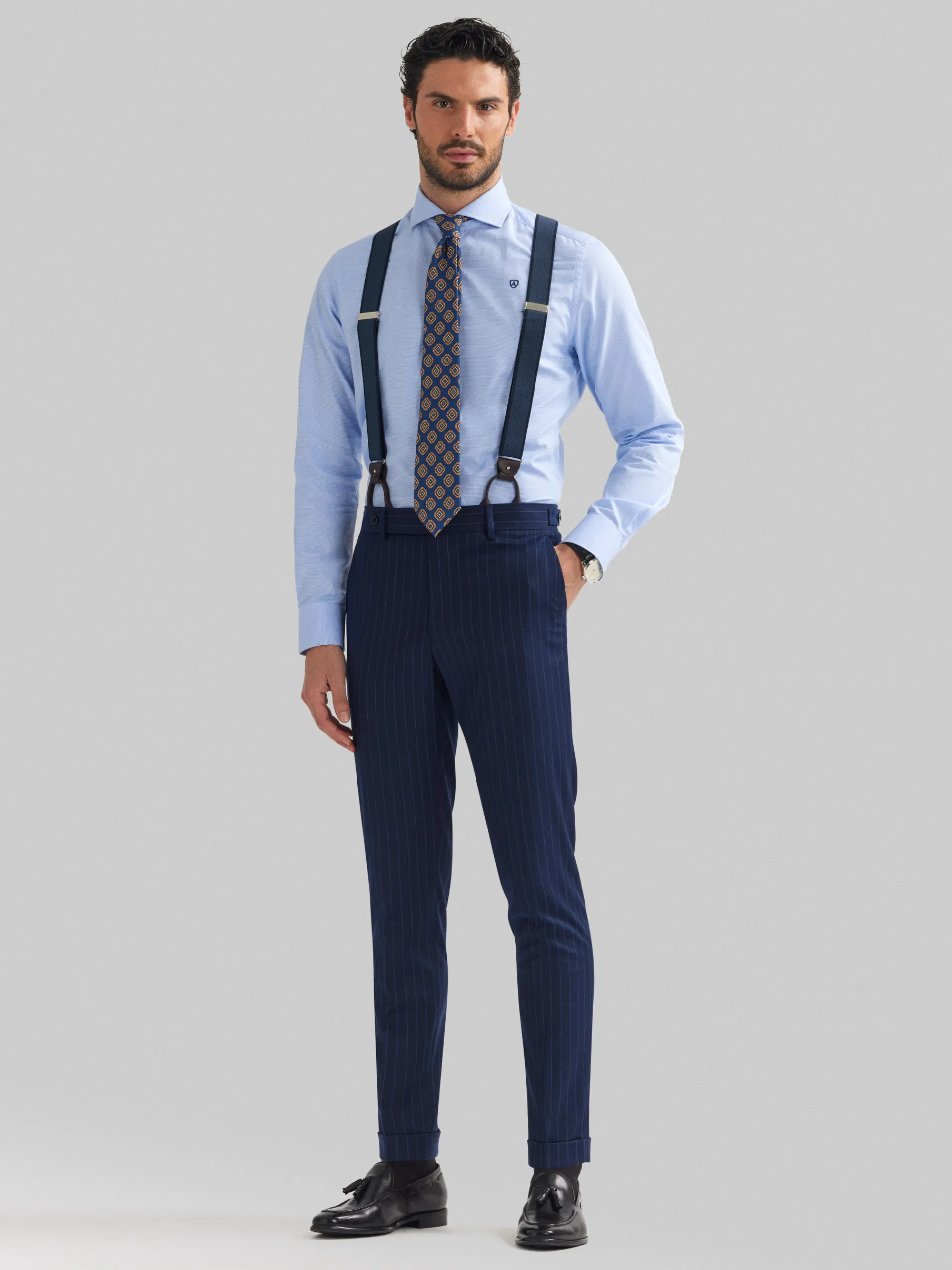 Trajes|Trajes-Alvaro Moreno PANTALON CAPO DIPLO Azul Marino