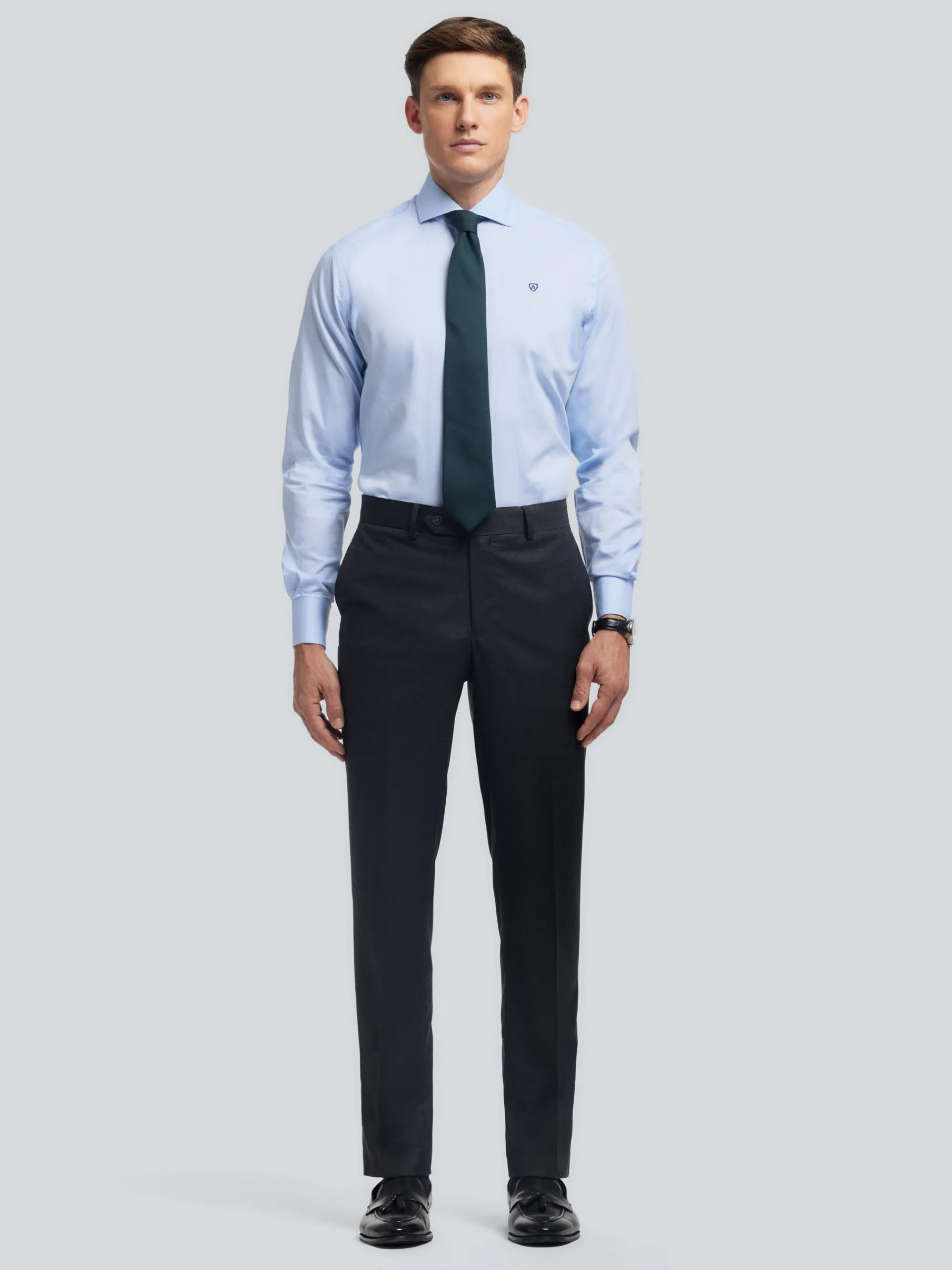 Trajes|Trajes-Alvaro Moreno PANTALON FIL A FIL CRUZADO Gris