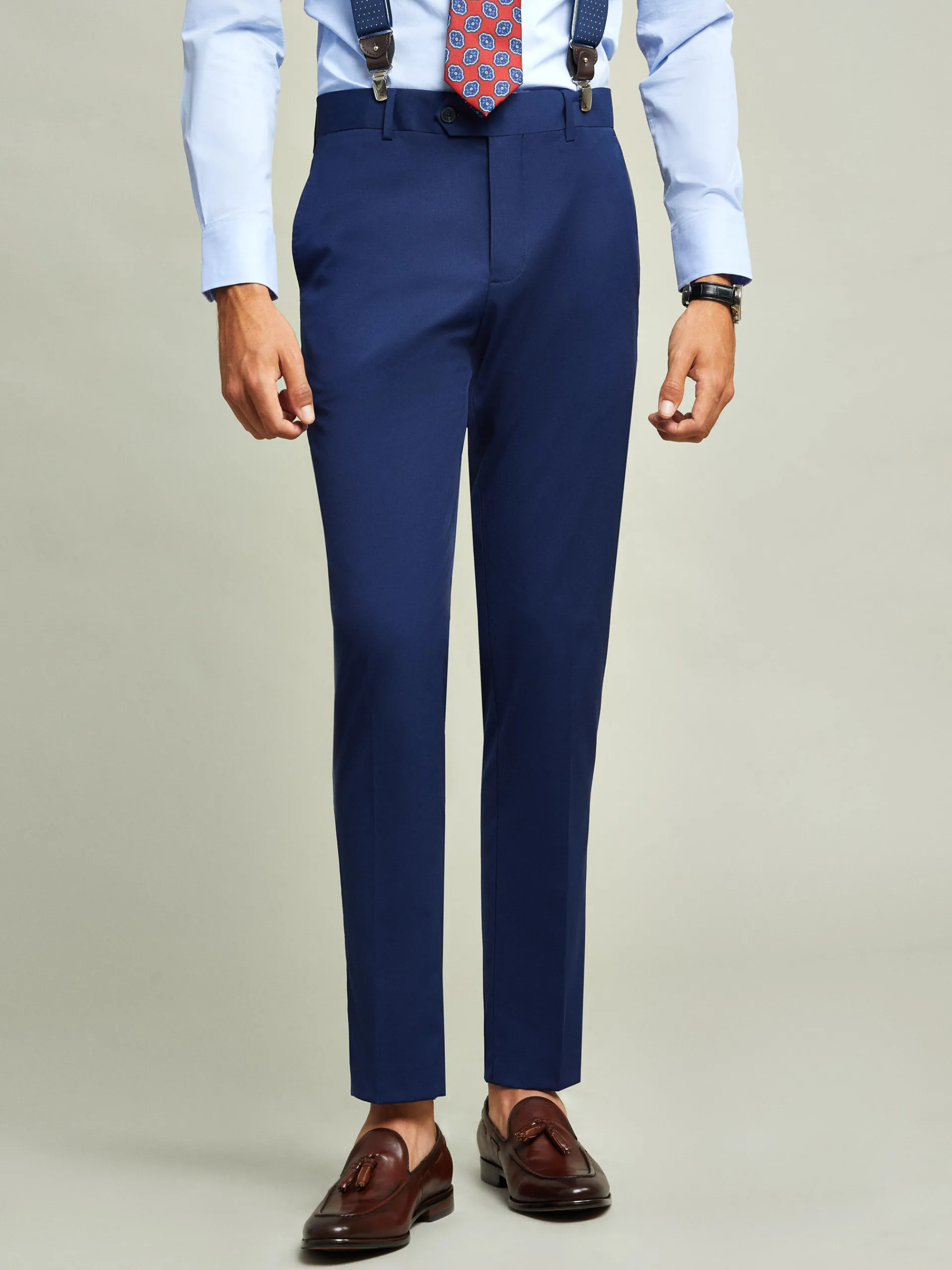 Trajes|Trajes-Alvaro Moreno PANTALON PLAIN SLIM Azul