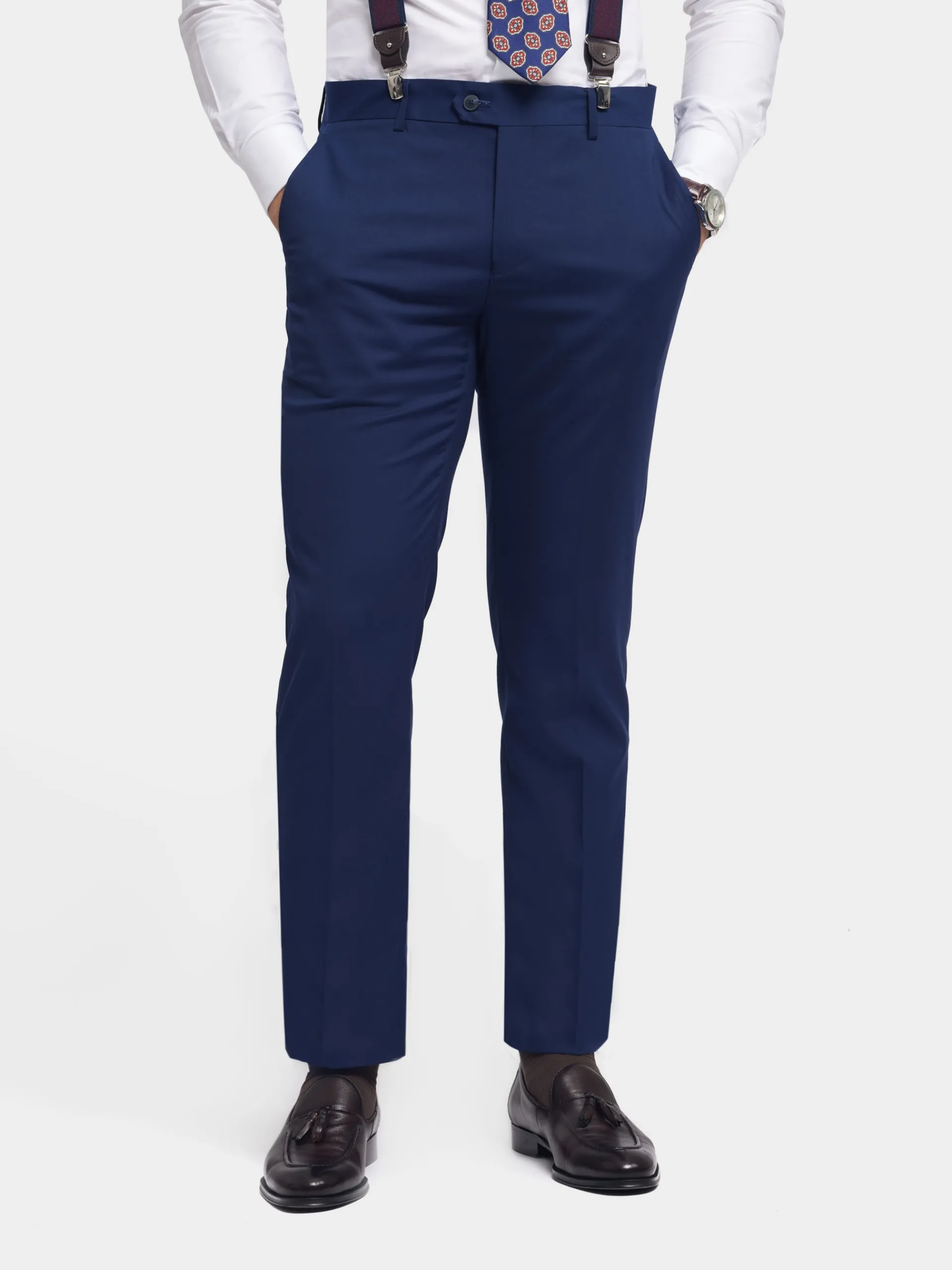 Trajes|Trajes-Alvaro Moreno PANTALON TWILL Azul