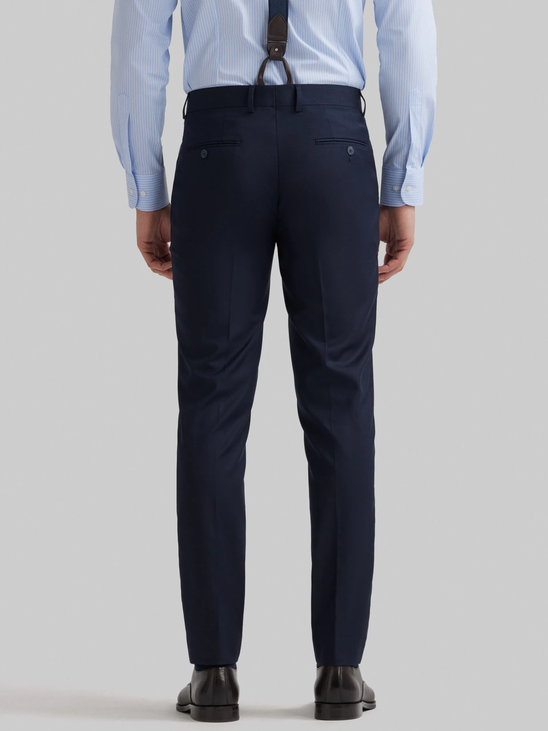 Trajes|Trajes-Alvaro Moreno PANTALON TWILL CRUZADO Azul Marino