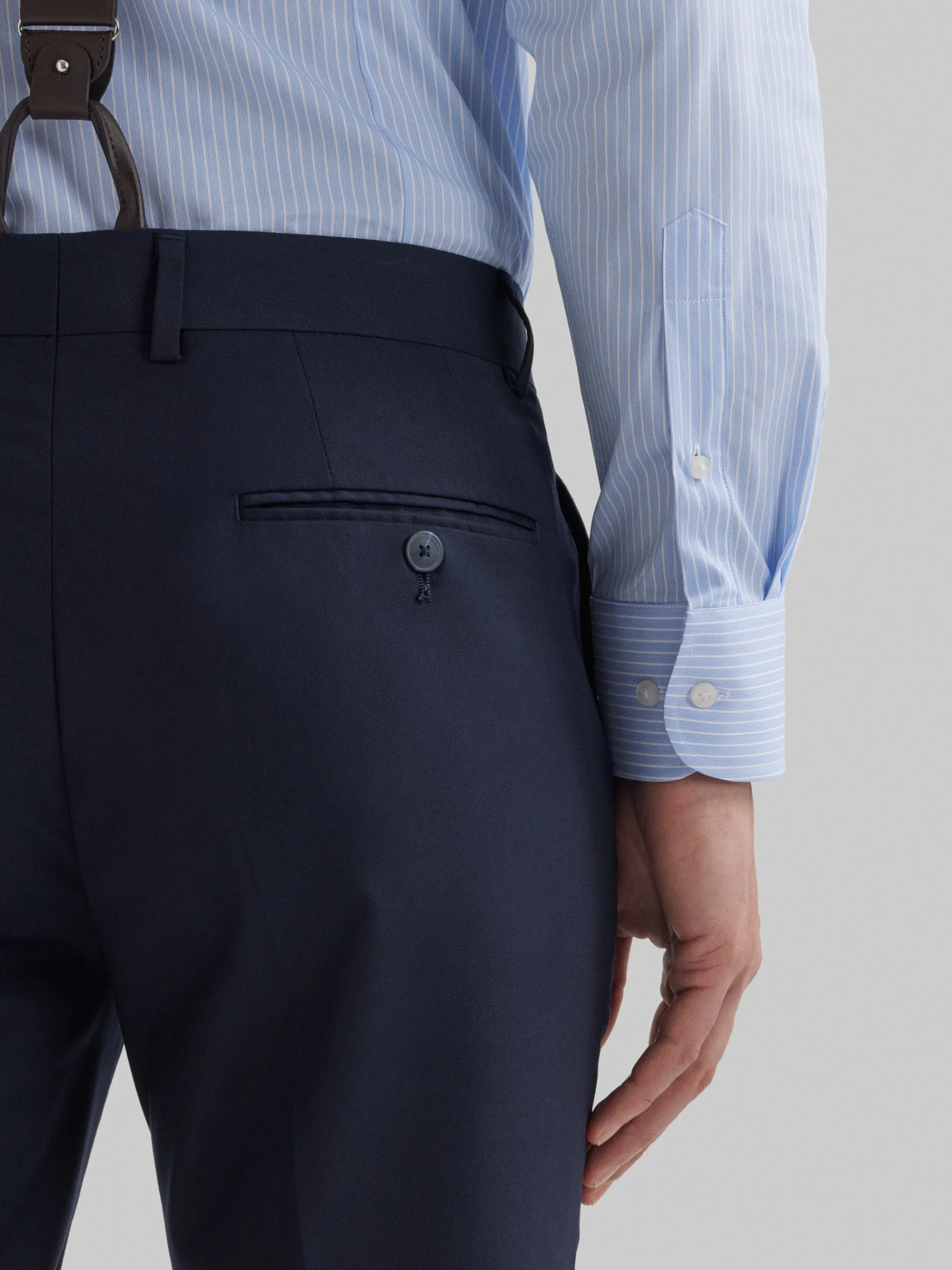Trajes|Trajes-Alvaro Moreno PANTALON TWILL CRUZADO Azul Marino