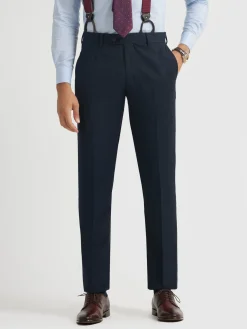 Trajes|Trajes-Alvaro Moreno PANTALON TWILL CRUZADO Azul Marino