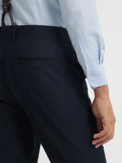 Trajes|Trajes-Alvaro Moreno PANTALON TWILL CRUZADO Azul Marino